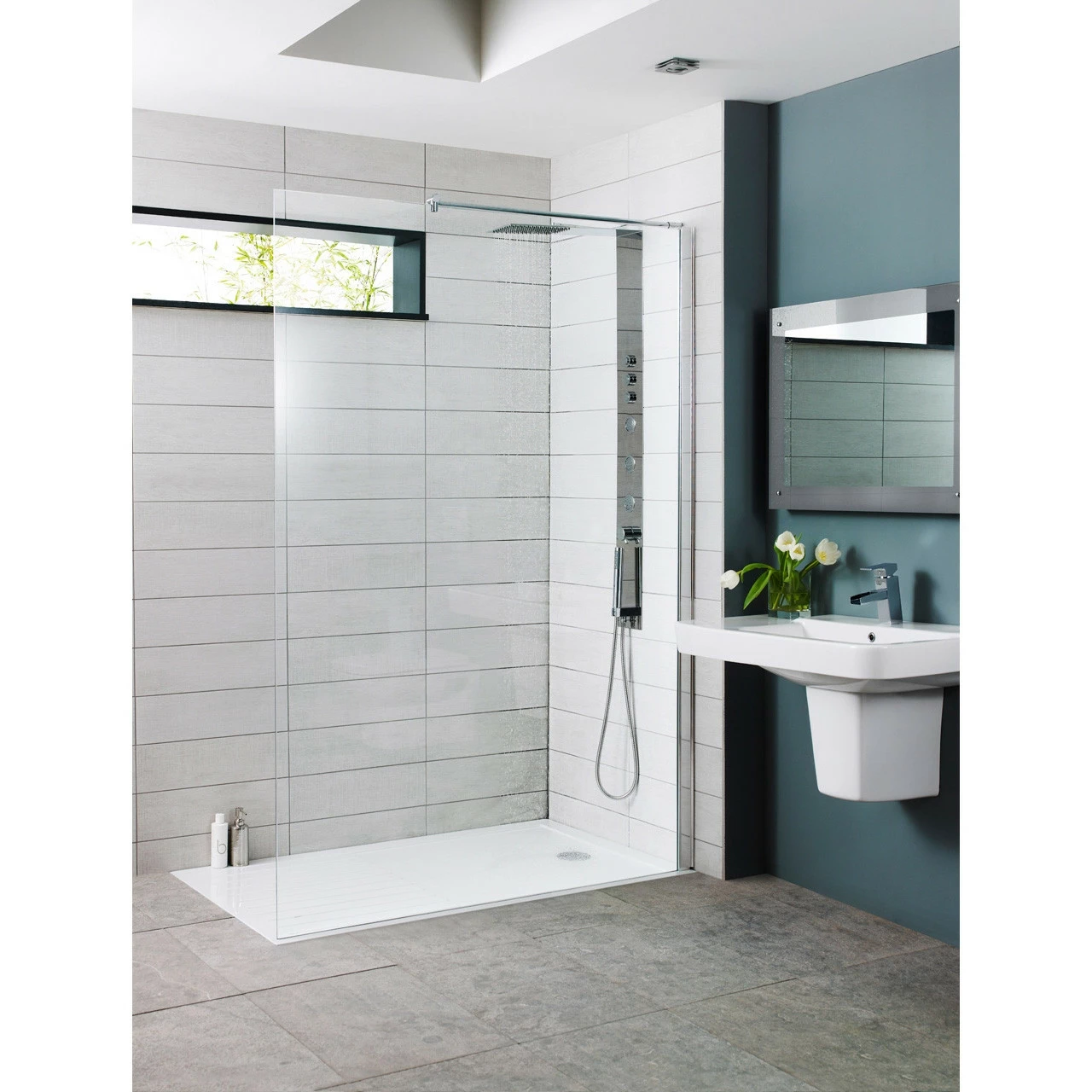 Hudson Reed Chrome Wetroom Screen 1400mm X 1950mm - WRSB1400 3 Hudson Reed Chrome Wetroom Screen 1400mm X 1950mm - WRSB1400