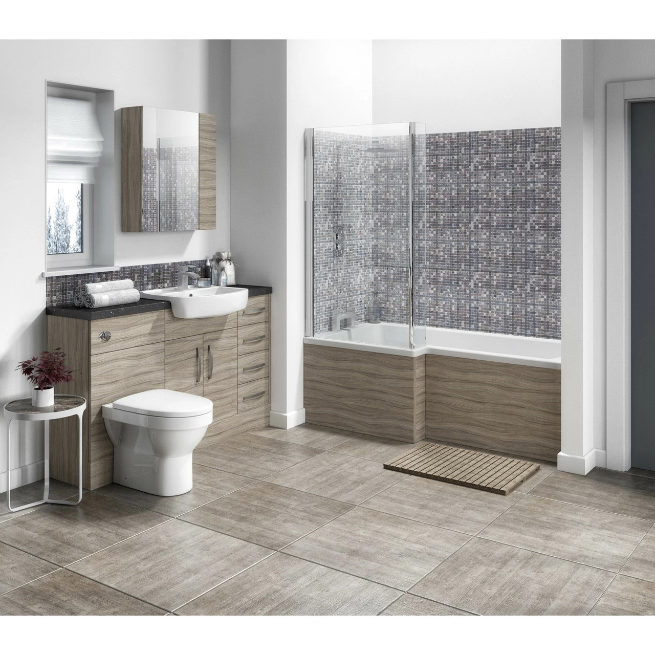 Hudson Reed Driftwood Decorative End Or Filler Panel 370mm X 864mm - OFF292 3 Hudson Reed Driftwood Decorative End Or Filler Panel 370mm X 864mm - OFF292