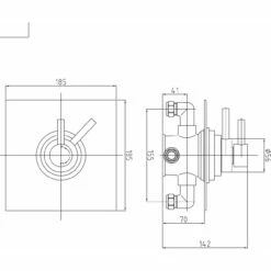 Hudson Reed Dual Concealed Thermostatic Shower Valve - JTY025 -Bathroom Products Sales Store hudson reed dual concealed thermostatic shower valve five 43141.1652443306