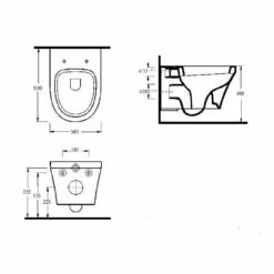 Hudson Reed Luna Wall Hung Toilet Pan And Soft Close Toilet Seat - CPA027 -Bathroom Products Sales Store hudson reed luna wall hung toilet pan and soft close toilet seat cpa027 four 30599.1652443145