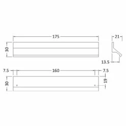 Hudson Reed Matt Black 160mm Profile Handle - H207 -Bathroom Products Sales Store hudson reed matt black 160mm profile handle h207 two 43941.1664526178