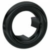 Hudson Reed Matt Black Round Overflow Cover - OVFL02