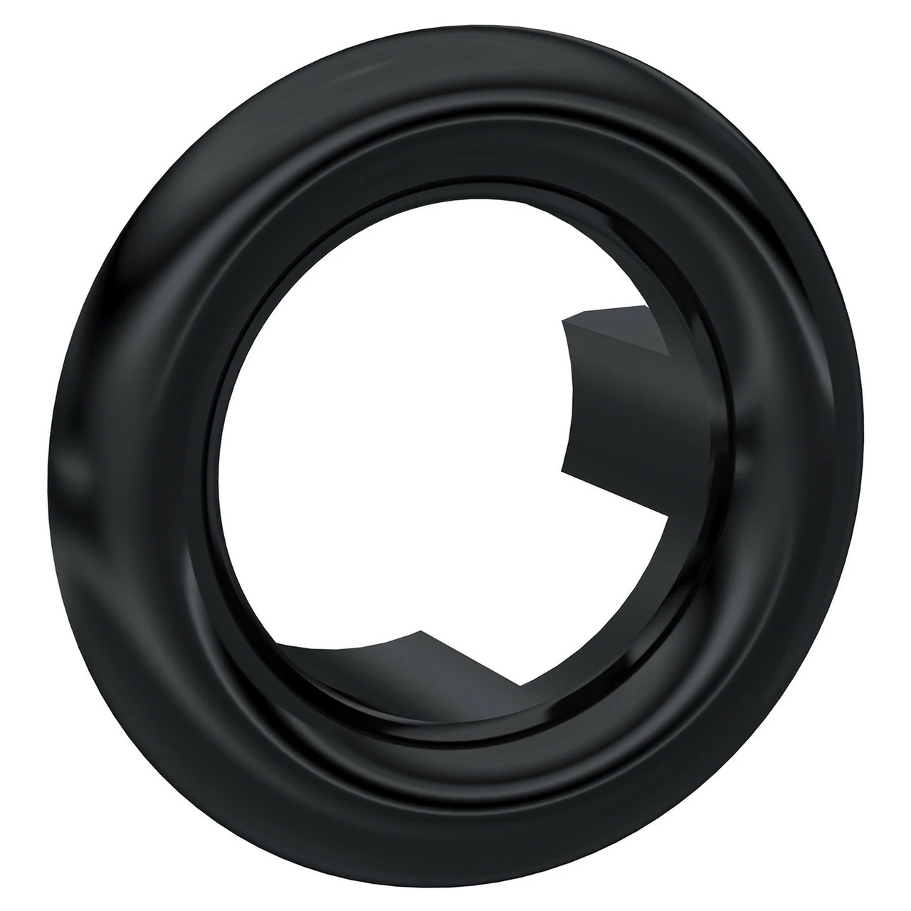 Hudson Reed Matt Black Round Overflow Cover - OVFL02 3 Hudson Reed Matt Black Round Overflow Cover - OVFL02