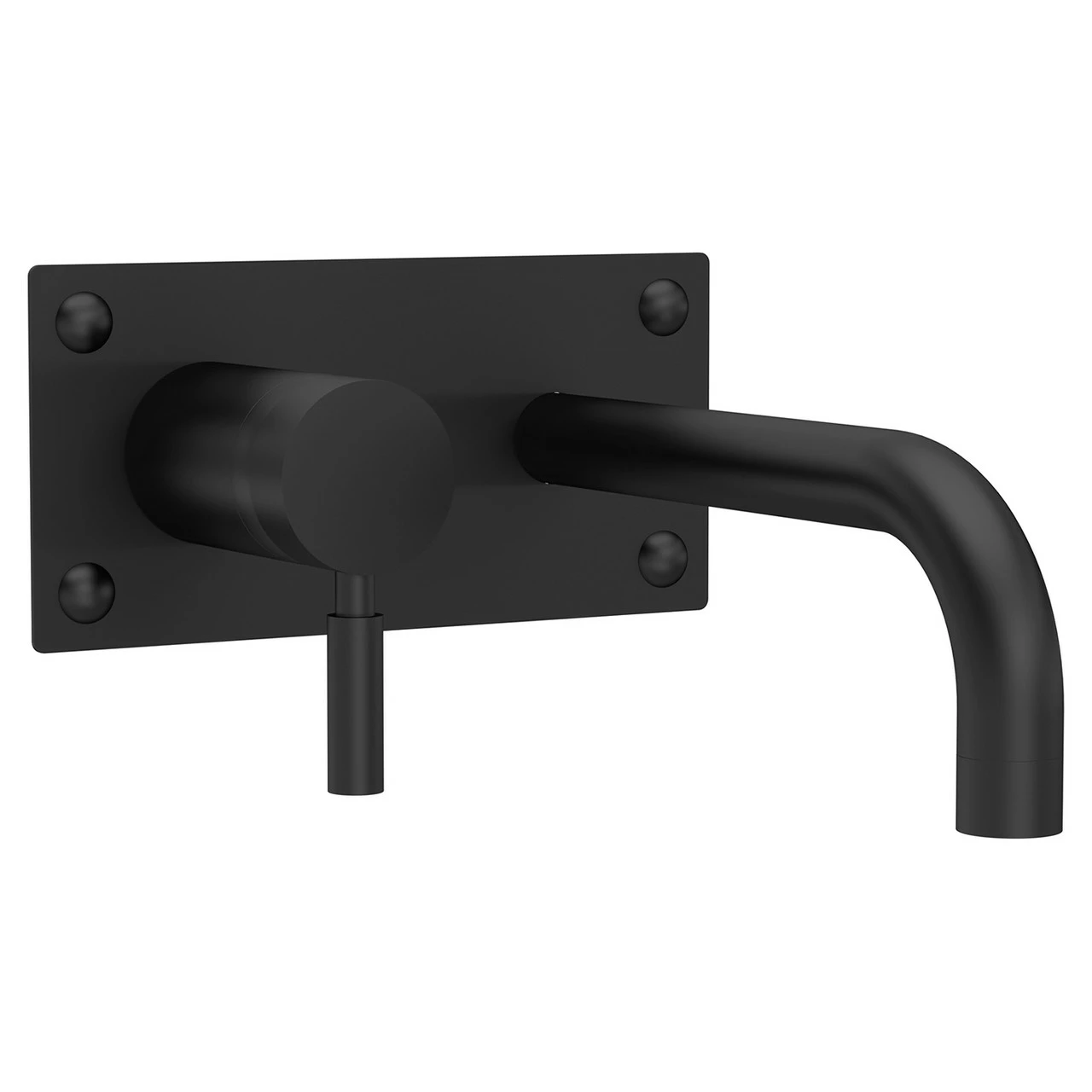 Hudson Reed Matt Black Round Wall Mounted Basin Bath Filler Tap - PK428 3 Hudson Reed Matt Black Round Wall Mounted Basin Bath Filler Tap - PK428