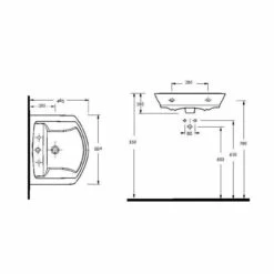 Hudson Reed Maya 550mm Basin With 1 Tap Hole And Semi Pedestal - CCL005 5 Hudson Reed Maya 550mm Basin With 1 Tap Hole And Semi Pedestal - CCL005 -Bathroom Products Sales Store hudson reed maya 550mm basin with 1 tap hole and semi pedestal ccl005 two 41903.1652443111