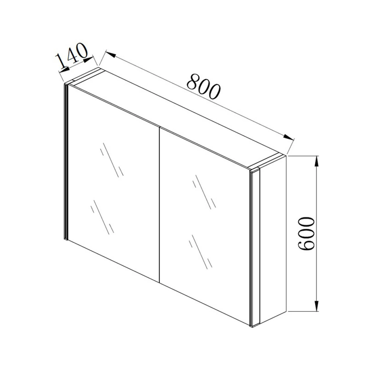 Hudson Reed Meloso 800mm X 600mm LED Mirror Cabinet - LQ094 4 Hudson Reed Meloso 800mm X 600mm LED Mirror Cabinet - LQ094 - Image 2