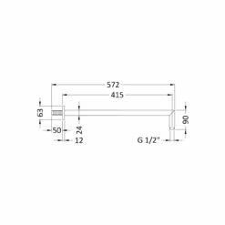 Hudson Reed Mitred Wall Hung Shower Arm - ARM07 5 Hudson Reed Mitred Wall Hung Shower Arm - ARM07 -Bathroom Products Sales Store hudson reed mitred wall hung shower arm two 81613.1652442873