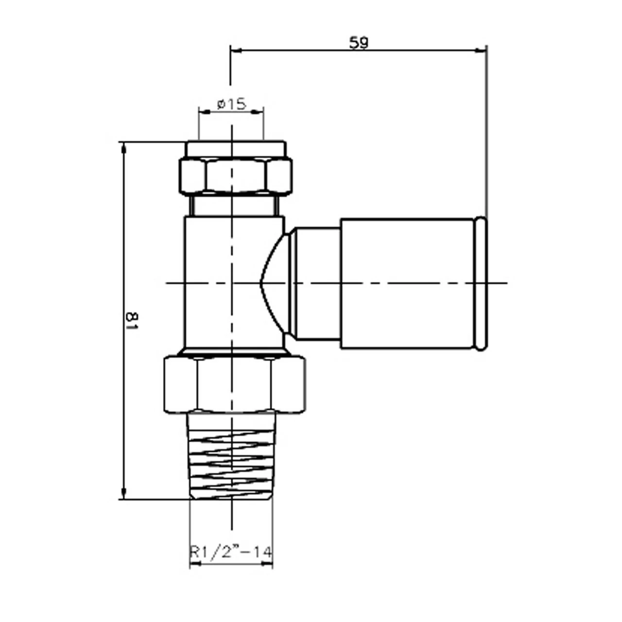 Hudson Reed Modern Straight Radiator Valves - RV001 4 Hudson Reed Modern Straight Radiator Valves - RV001 - Image 2