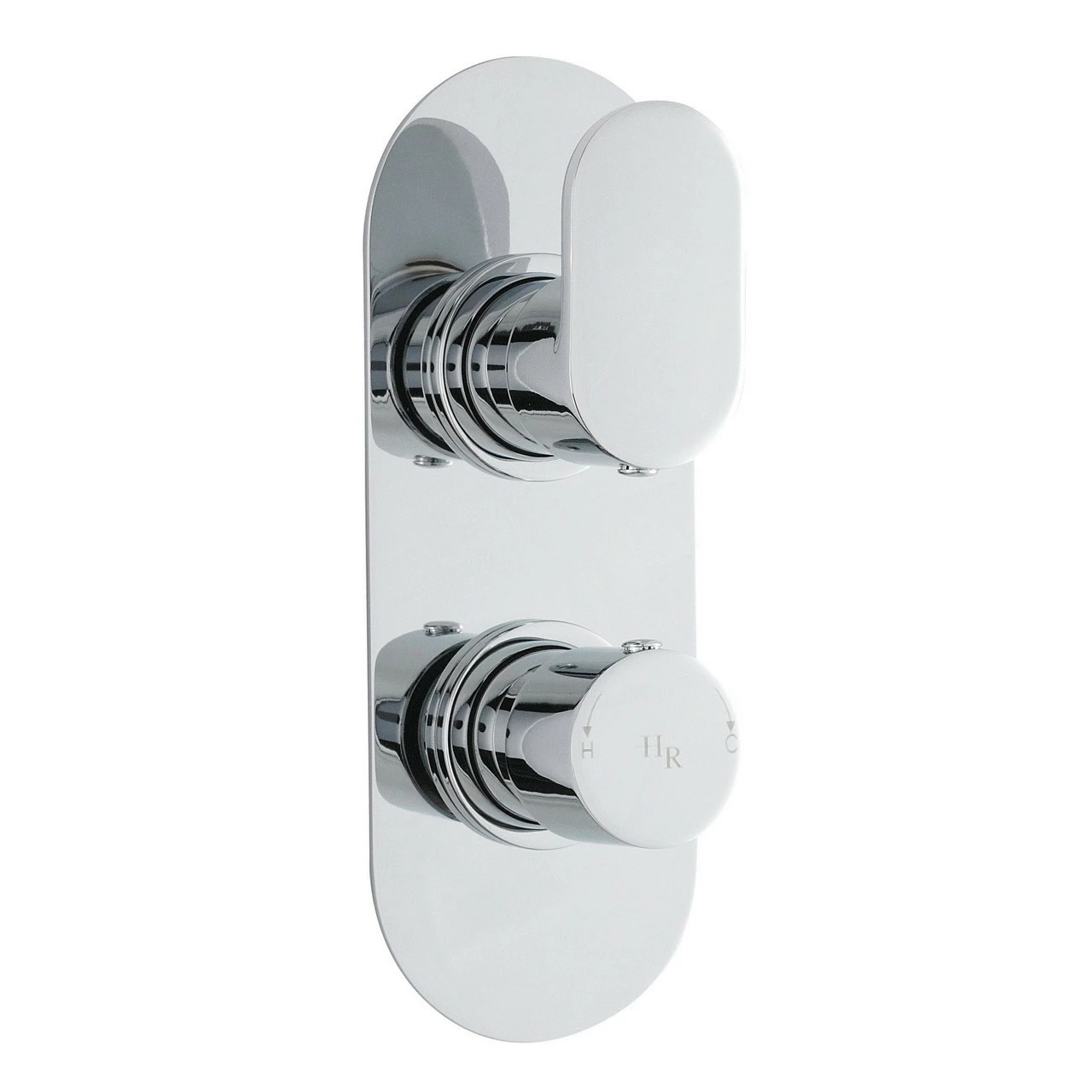 Hudson Reed Reign Twin Concealed Thermostatic Valve Oval Plate - REI3410