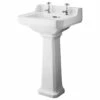 Hudson Reed Richmond 500mm Basin With 2 Tap Holes And Comfort Height Pedestal - CCR031 2 Hudson Reed Richmond 500mm Basin With 2 Tap Holes And Comfort Height Pedestal - CCR031 -Bathroom Products Sales Store hudson reed richmond 500mm basin with 2 tap holes and comfort height pedestal ccr031 42585.1652443116