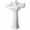 Hudson Reed Richmond 560mm Basin With 1 Tap Hole And Full Pedestal - CCR016 2 Hudson Reed Richmond 560mm Basin With 1 Tap Hole And Full Pedestal - CCR016 -Bathroom Products Sales Store hudson reed richmond 560mm basin with 1 tap hole and full pedestal ccr016 09473.1652443113