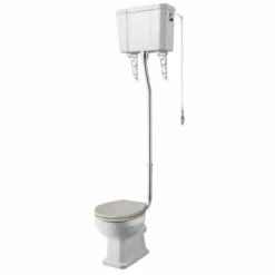 Hudson Reed Richmond Comfort Height Toilet Pan With High Level Cistern And Flush Pipe Kit - CCR035