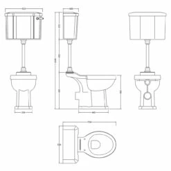 Hudson Reed Richmond Comfort Height Toilet Pan With Mid Level Cistern And Flush Pipe Kit - CCR037 5 Hudson Reed Richmond Comfort Height Toilet Pan With Mid Level Cistern And Flush Pipe Kit - CCR037 -Bathroom Products Sales Store hudson reed richmond comfort height toilet pan with mid level cistern and flush pipe kit ccr037 two 79920.1664526066