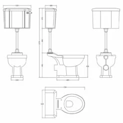Hudson Reed Richmond Mid Level Toilet Pan, Cistern And Flush Pipe Kit - CCR036 5 Hudson Reed Richmond Mid Level Toilet Pan, Cistern And Flush Pipe Kit - CCR036 -Bathroom Products Sales Store hudson reed richmond mid level toilet pan cistern and flush pipe kit ccr036 two 78561.1664529312
