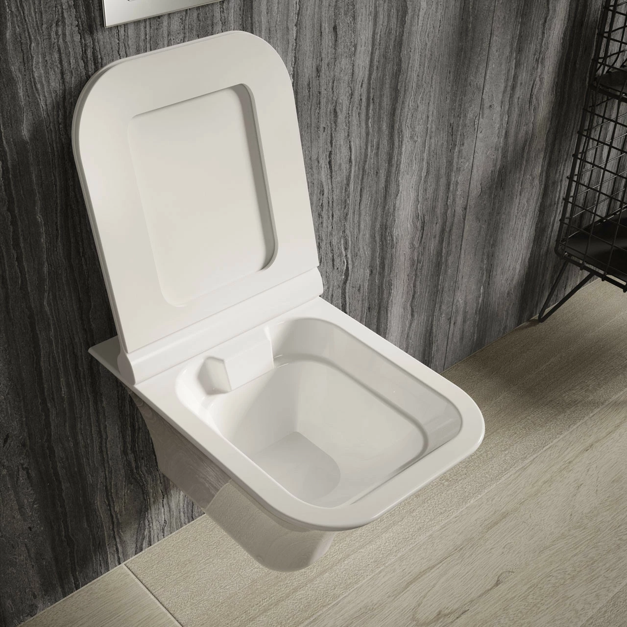 Hudson Reed Rimless Wall Hung Toilet Pan With Quick Release Soft Close Toilet Seat - NCT140 6 Hudson Reed Rimless Wall Hung Toilet Pan With Quick Release Soft Close Toilet Seat - NCT140 - Image 4