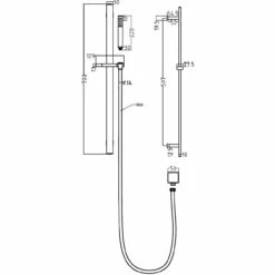 Hudson Reed Sheer Rectangular Slider Rail Kit - A3167 7 Hudson Reed Sheer Rectangular Slider Rail Kit - A3167 -Bathroom Products Sales Store hudson reed sheer rectangular slider rail kit a3167 three 91852.1652442833