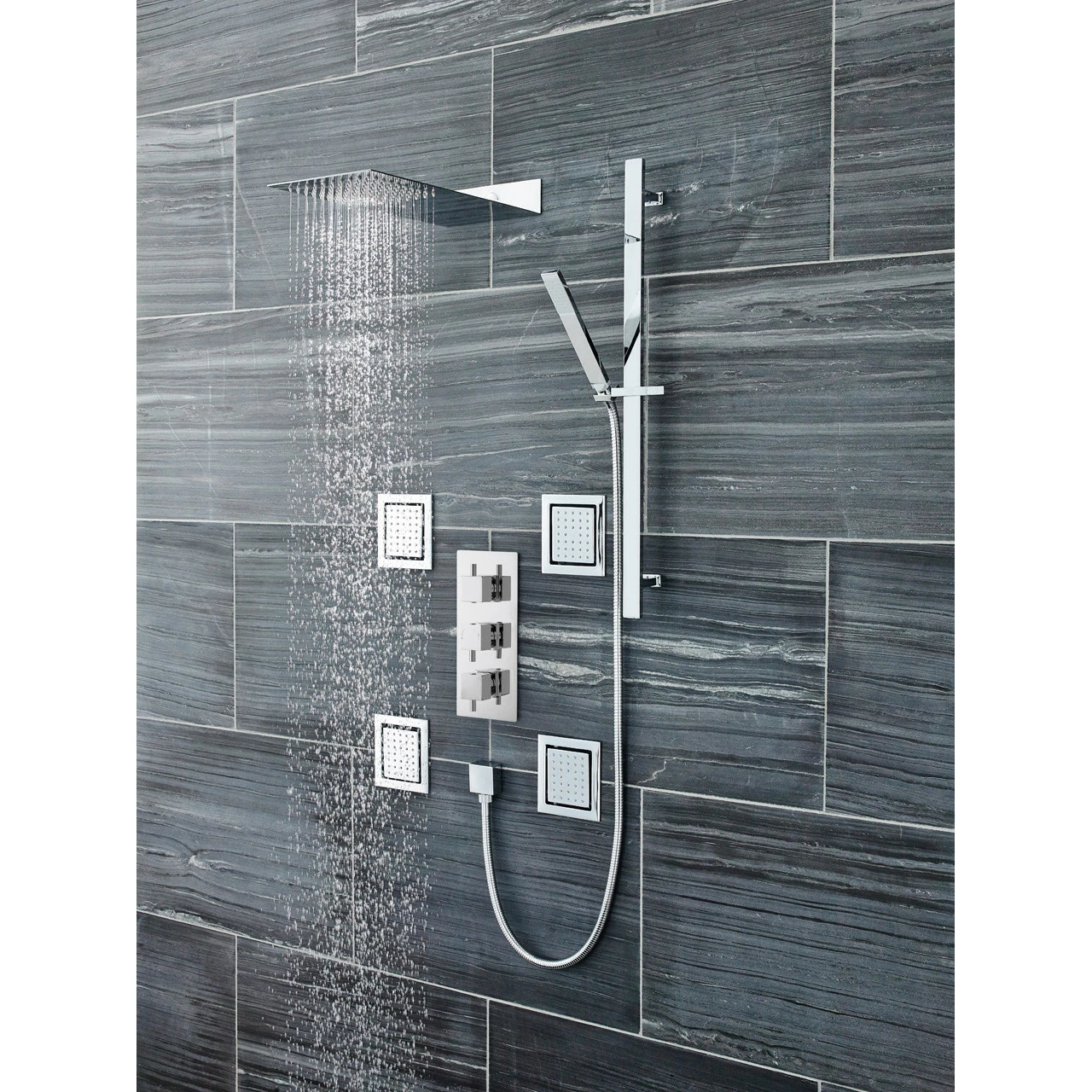 Hudson Reed Sheer Rectangular Slider Rail Kit - A3167 4 Hudson Reed Sheer Rectangular Slider Rail Kit - A3167 - Image 2