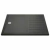 Hudson Reed Slate Grey 1400mm X 800mm Rectangular Walk In Shower Tray With Centre Edge Waste - TR711480