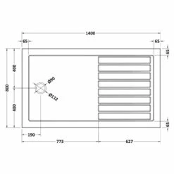 Hudson Reed Slate Grey 1400mm X 800mm Rectangular Walk In Shower Tray With Centre Edge Waste - TR711480 9 Hudson Reed Slate Grey 1400mm X 800mm Rectangular Walk In Shower Tray With Centre Edge Waste - TR711480 -Bathroom Products Sales Store hudson reed slate grey 1400mm x 800mm rectangular walk in shower tray with centre edge waste tr711480 four 81061.1652443897
