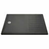 Hudson Reed Slate Grey 1400mm X 900mm Rectangular Walk In Shower Tray With Centre Edge Waste - TR711490