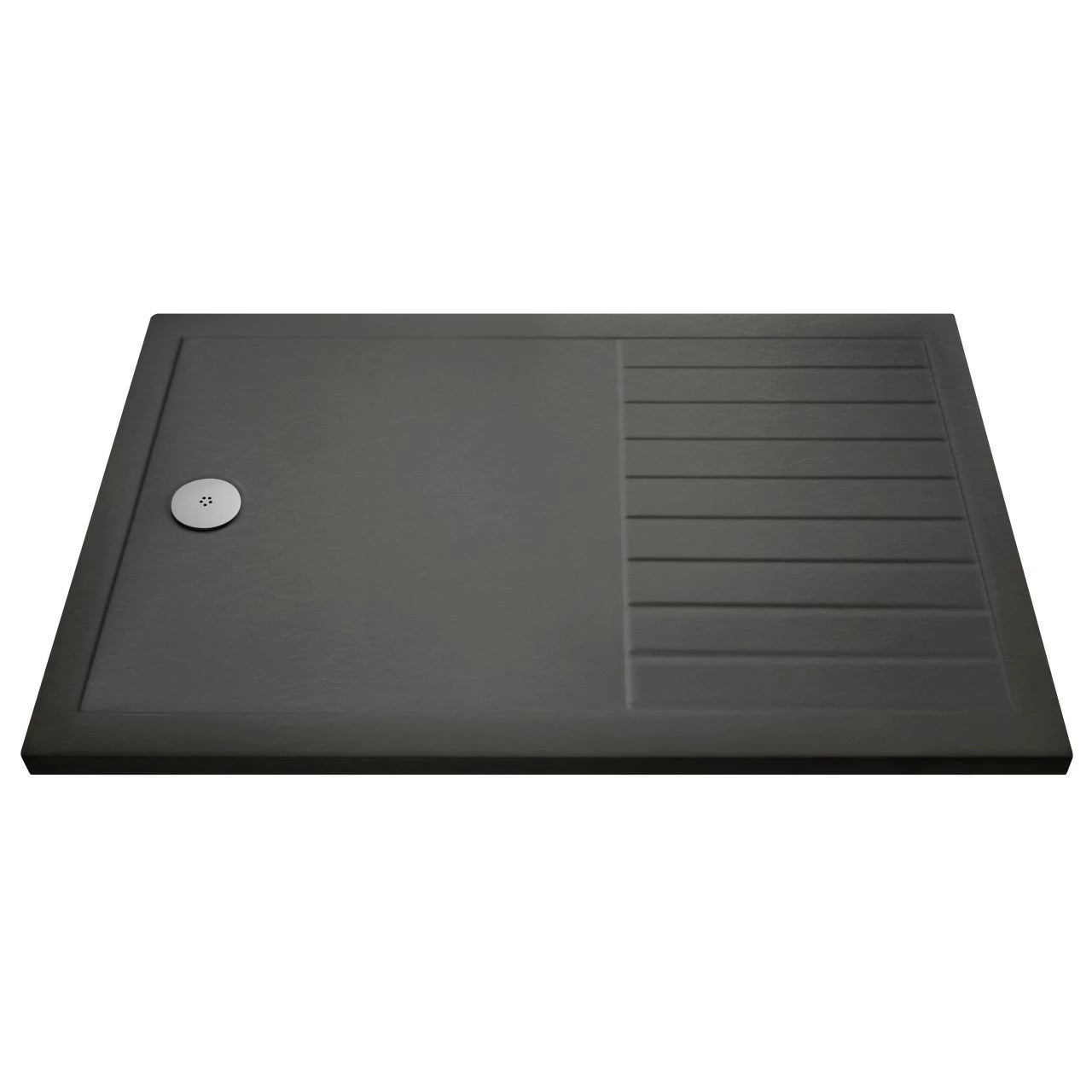 Hudson Reed Slate Grey 1400mm X 900mm Rectangular Walk In Shower Tray With Centre Edge Waste - TR711490 5 Hudson Reed Slate Grey 1400mm X 900mm Rectangular Walk In Shower Tray With Centre Edge Waste - TR711490 - Image 3