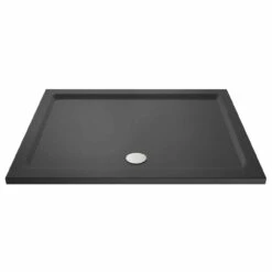Hudson Reed Slate Grey 1700mm X 700mm Rectangular Shower Tray With Centre Edge Waste - TR71061