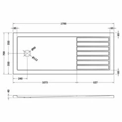 Hudson Reed Slate Grey 1700mm X 700mm Rectangular Walk In Shower Tray With Centre Edge Waste - TR711770 9 Hudson Reed Slate Grey 1700mm X 700mm Rectangular Walk In Shower Tray With Centre Edge Waste - TR711770 -Bathroom Products Sales Store hudson reed slate grey 1700mm x 700mm rectangular walk in shower tray with centre edge waste tr711770 four 36068.1652443898
