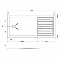 Hudson Reed Slate Grey 1700mm X 800mm Rectangular Walk In Shower Tray With Centre Edge Waste - TR711780 9 Hudson Reed Slate Grey 1700mm X 800mm Rectangular Walk In Shower Tray With Centre Edge Waste - TR711780 -Bathroom Products Sales Store hudson reed slate grey 1700mm x 800mm rectangular walk in shower tray with centre edge waste tr711780 four 83511.1652443899