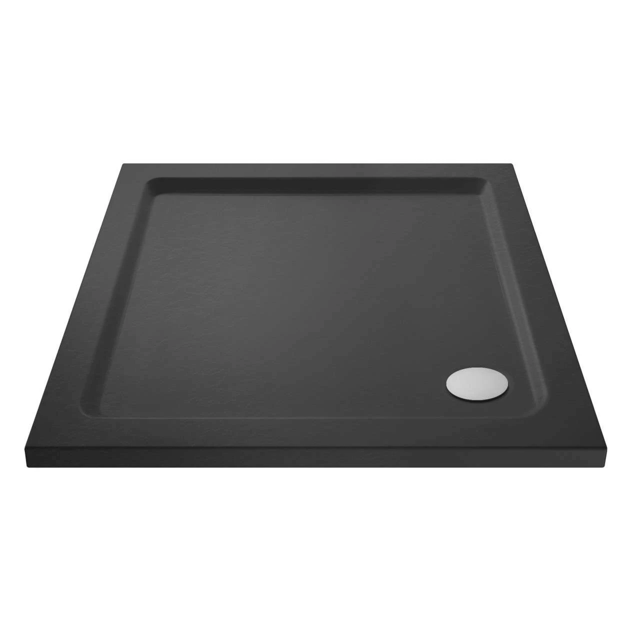 Hudson Reed Slate Grey 900mm X 900mm Square Shower Tray With Corner Waste - TR71010 3 Hudson Reed Slate Grey 900mm X 900mm Square Shower Tray With Corner Waste - TR71010