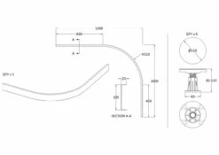 Hudson Reed Slate Grey Leg And Plinth Kit For Up To 1000mm X 1200mm Quadrant And Offset Shower Trays - LEG6S -Bathroom Products Sales Store hudson reed slate grey leg and plinth kit for up to 1000mm x 1200mm quadrant and offset shower trays leg6s line side 98361.1678724420
