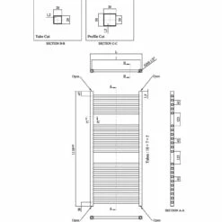 Hudson Reed Square Chrome 1110mm X 500mm 300 Watt Radiator - HL151 -Bathroom Products Sales Store hudson reed square chrome 1110mm x 500mm 300 watt radiator hl151 four 31758.1652443257