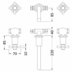 Hudson Reed Tec Crosshead Matt Black Wall Mounted Basin Mixer Tap - TEX417 5 Hudson Reed Tec Crosshead Matt Black Wall Mounted Basin Mixer Tap - TEX417 -Bathroom Products Sales Store hudson reed tec crosshead matt black wall mounted basin mixer tap tex417 two 21000.1664526414