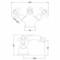 Hudson Reed Topaz Black Crosshead Mono Bidet Mixer With Dome Collar - BC406DX 5 Hudson Reed Topaz Black Crosshead Mono Bidet Mixer With Dome Collar - BC406DX -Bathroom Products Sales Store hudson reed topaz black crosshead mono bidet mixer with dome collar bc406dx two 15957.1652443012