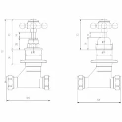 Hudson Reed Topaz Black Crosshead Wall Mounted Bath Spout & Stop Taps With Hex Collar - BC409HX 5 Hudson Reed Topaz Black Crosshead Wall Mounted Bath Spout & Stop Taps With Hex Collar - BC409HX -Bathroom Products Sales Store hudson reed topaz black crosshead wall mounted bath spout stop taps with hex collar bc409hx two 08515.1652443015