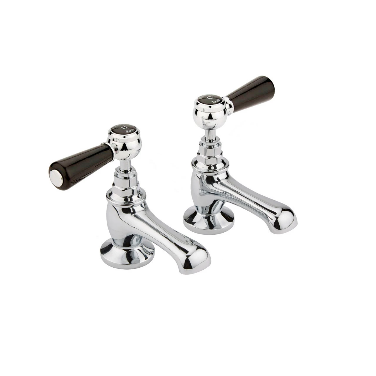 Hudson Reed Topaz Black Lever Basin Taps With Hex Collar - BC401HL 3 Hudson Reed Topaz Black Lever Basin Taps With Hex Collar - BC401HL