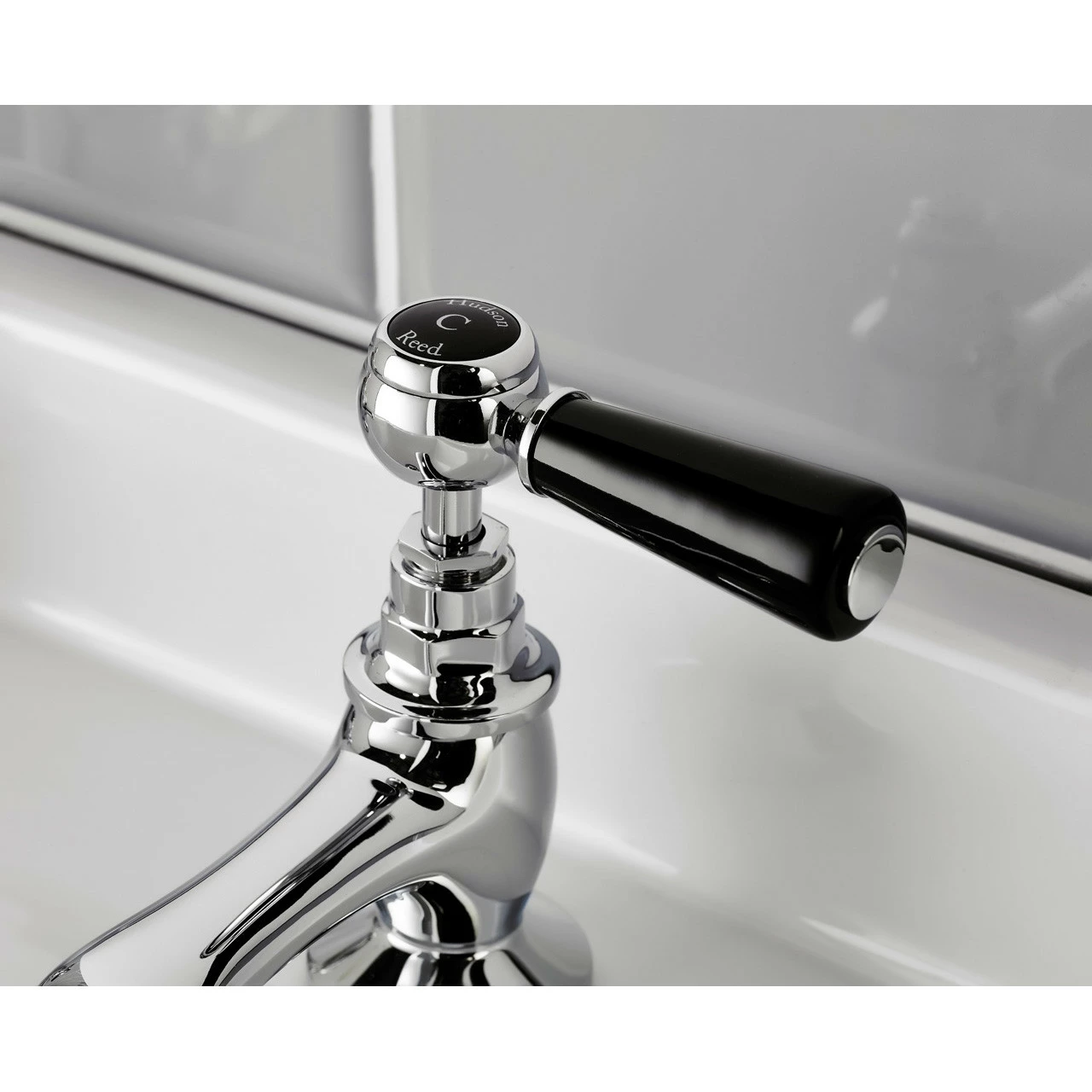 Hudson Reed Topaz Black Lever Basin Taps With Hex Collar - BC401HL 5 Hudson Reed Topaz Black Lever Basin Taps With Hex Collar - BC401HL - Image 3