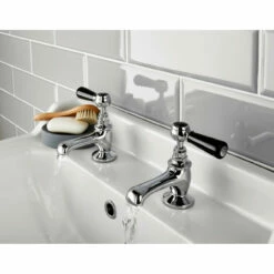 Hudson Reed Topaz Black Lever Basin Taps With Hex Collar - BC401HL 7 Hudson Reed Topaz Black Lever Basin Taps With Hex Collar - BC401HL -Bathroom Products Sales Store hudson reed topaz black lever basin taps with hex collar two 86791.1652443007
