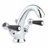 Hudson Reed Topaz Black Lever Mono Basin Mixer With Hex Collar - BC405HL -Bathroom Products Sales Store hudson reed topaz black lever mono basin mixer with hex collar 48836.1652443012