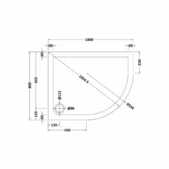 Hudson Reed White 1000mm X 800mm Slip Resistant Right Hand Offset Quadrant Shower Tray - NSR109 5 Hudson Reed White 1000mm X 800mm Slip Resistant Right Hand Offset Quadrant Shower Tray - NSR109 -Bathroom Products Sales Store hudson reed white 1000mm x 800mm slip resistant right hand offset quadrant shower tray nsr109 two 15923.1664526515
