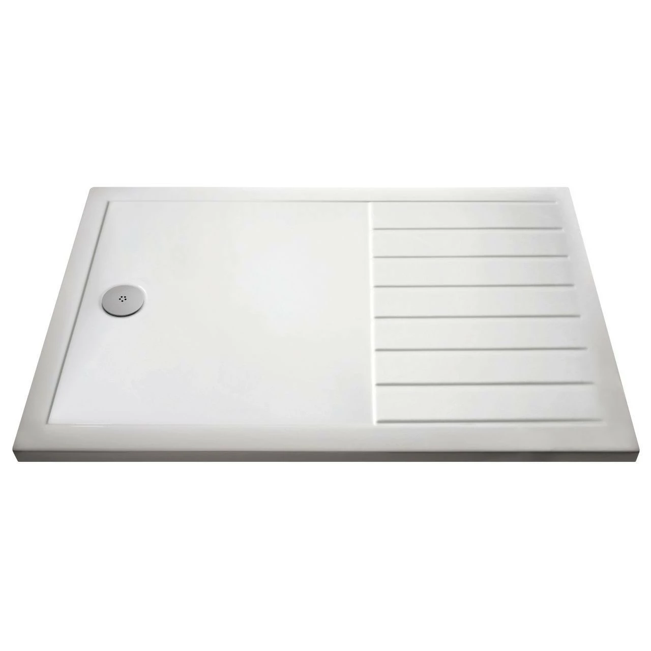Hudson Reed White 1700mm X 700mm Rectangular Walk In Shower Tray With Centre Edge Waste - NTP1770 3 Hudson Reed White 1700mm X 700mm Rectangular Walk In Shower Tray With Centre Edge Waste - NTP1770