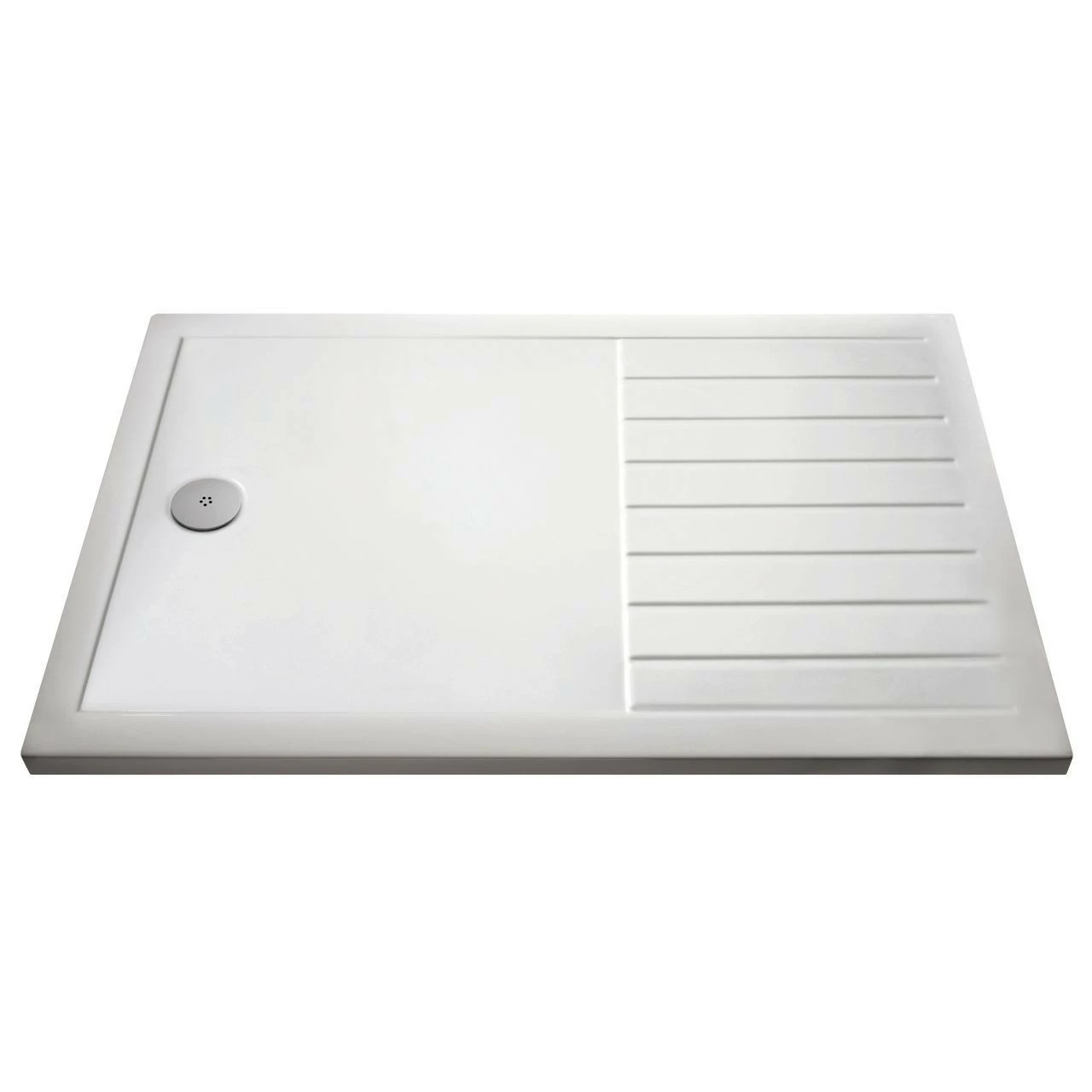 Hudson Reed White 1700mm X 800mm Rectangular Walk In Shower Tray With Centre Edge Waste - NTP1780 - Image 3