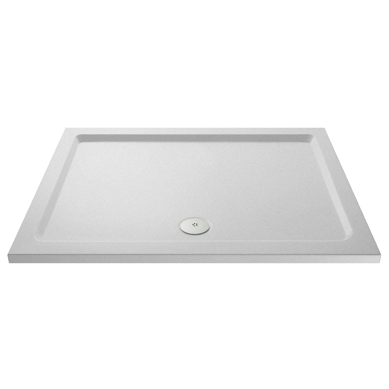 Hudson Reed White 1800mm X 800mm Slip Resistant Rectangular Shower Tray With Centre Edge Waste - NSR073