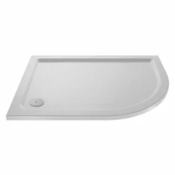 Hudson Reed White 900mm X 760mm Slip Resistant Right Hand Offset Quadrant Shower Tray - NSR102