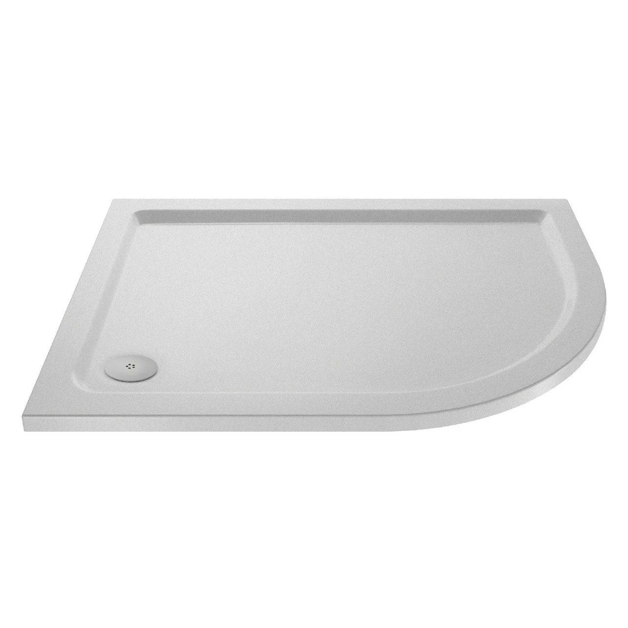 Hudson Reed White 900mm X 760mm Slip Resistant Right Hand Offset Quadrant Shower Tray - NSR102