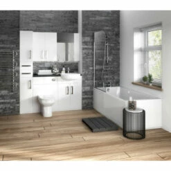 Hudson Reed White Gloss Plinth 1250mm X 145mm - OFF191