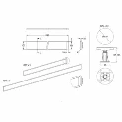 Hudson Reed White Leg And Plinth Kit For 1300mm To 1800mm Long Rectangular And Walk In Shower Trays - LEG4W -Bathroom Products Sales Store hudson reed white leg and plinth kit for 1300mm to 1800mm long rectangular and walk in shower trays leg4w two 05028.1652443337