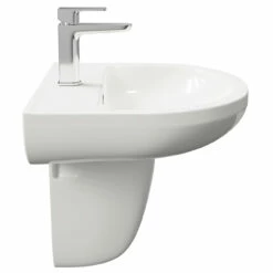 Ideal 560mm Basin With 1 Tap Hole And Semi Pedestal 11 Ideal 560mm Basin With 1 Tap Hole And Semi Pedestal -Bathroom Products Sales Store ideal 560mm basin with 1 tap hole and semi pedestal side 04940.1678115248