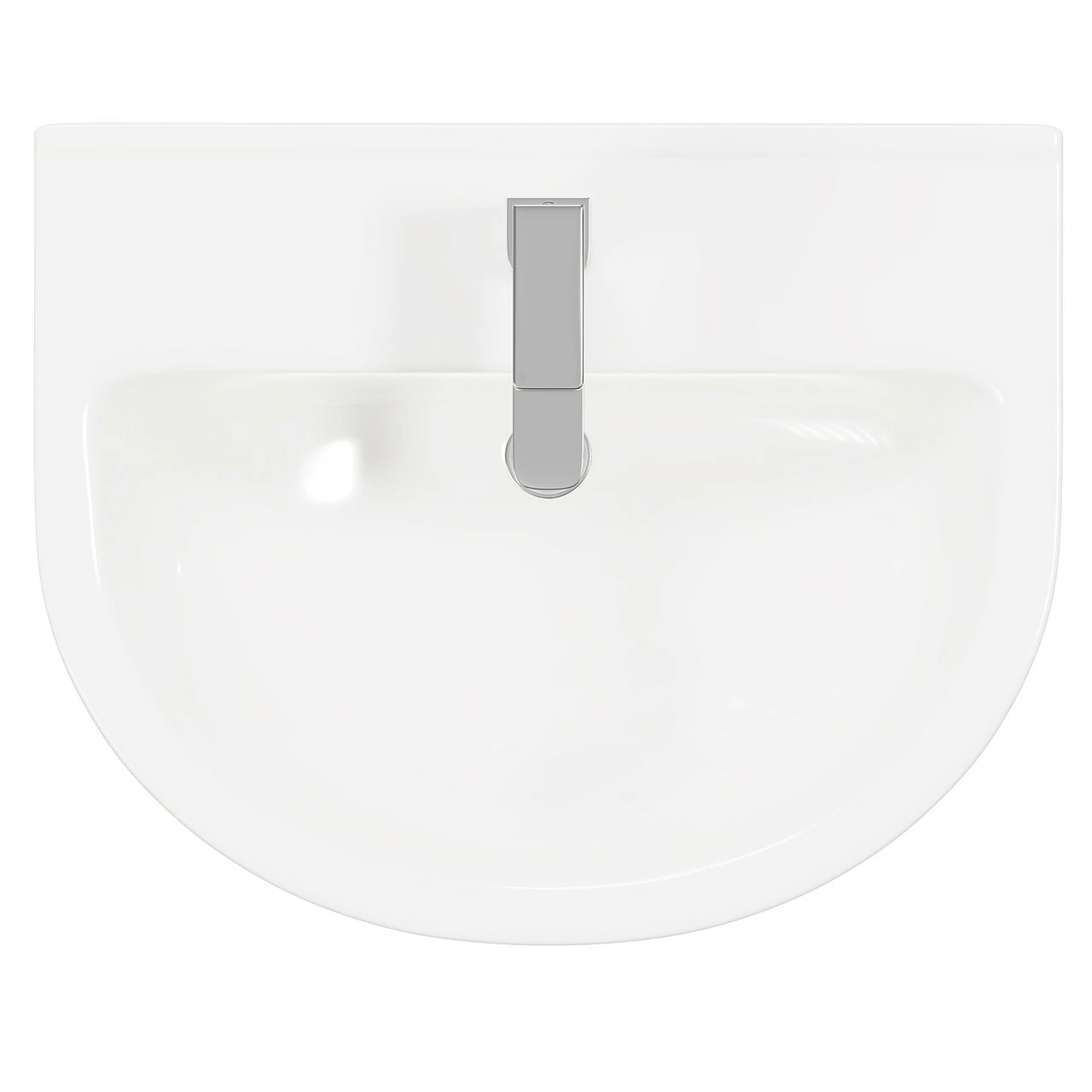 Ideal 560mm Basin With 1 Tap Hole And Semi Pedestal 7 Ideal 560mm Basin With 1 Tap Hole And Semi Pedestal - Image 5