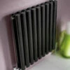 Kartell Aspen Anthracite 600mm X 1150mm Single Panel Designer Horizontal Radiator - ASP60-115SA