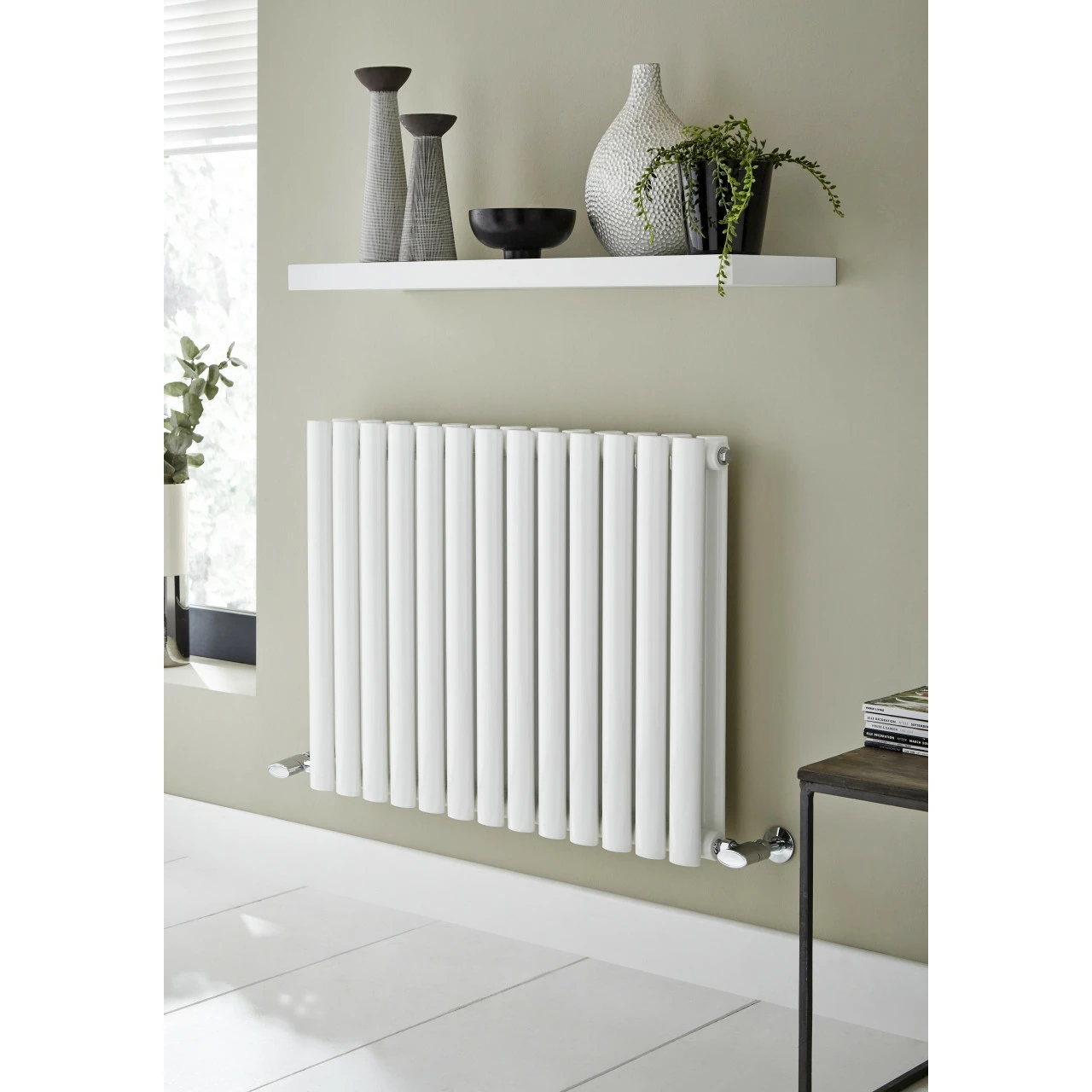 Kartell Aspen White 600mm X 1150mm Double Panel Designer Horizontal Radiator - ASP60-115DW 3 Kartell Aspen White 600mm X 1150mm Double Panel Designer Horizontal Radiator - ASP60-115DW